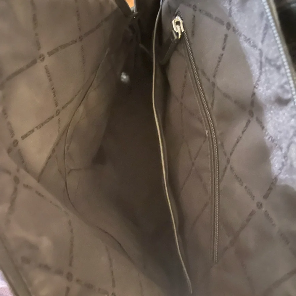 Michael Kors Black Backpack with Silver Zipper - Picture 4 of 4